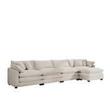 Load image into Gallery viewer, Modern Oversized Modular Cushion Sofa With Ottoman [Online Only]
