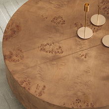 Load image into Gallery viewer, 31.49" Burl Wood Veneer Round Coffee Table [Online Only]
