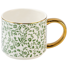 Load image into Gallery viewer, Green Floral Coffee Mug
