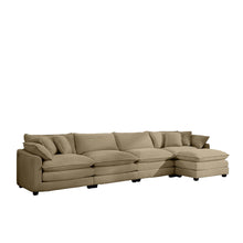 Load image into Gallery viewer, Modern Oversized Modular Cushion Sofa With Ottoman [Online Only]
