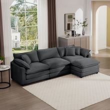 Load image into Gallery viewer, Modern Oversized Modular Cushion Sofa With Ottoman [Online Only]
