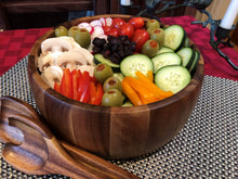 Load image into Gallery viewer, Acacia Wood Large Salad Bowl with Servers [Online Only]
