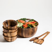 Load image into Gallery viewer, Large Salad Bowl with Servers and 4 Individuals [Online Only]
