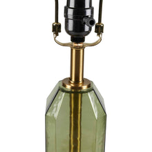 Load image into Gallery viewer, Faceted Green Glass Table Lamp [Online Only]
