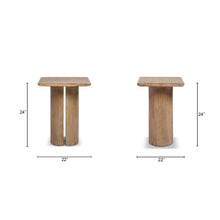 Load image into Gallery viewer, Sonoma Square Pedestal Side Table - Antique Brown [Online Only]
