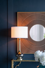 Load image into Gallery viewer, Table Lamp with Glass and Drum Shade [Online Only]
