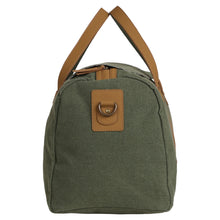 Load image into Gallery viewer, Delta Duffle Up-Cycled Canvas Weekender Bag
