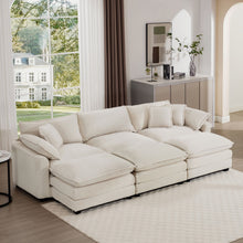 Load image into Gallery viewer, Modern Oversized Modular Cushion Sofa With Ottoman [Online Only]
