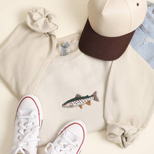 Load image into Gallery viewer, Rainbow Trout Fish Embroidered Heavyweight Sweatshirt
