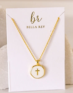 The Lennon 18k Gold Plated Cross Charm Necklace