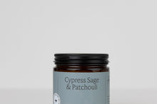 Load image into Gallery viewer, Cypress Sage &amp; Patchouli Essential Oil Jar Candle
