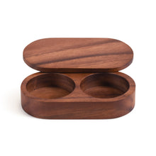 Load image into Gallery viewer, Acacia Wood Salt &amp; Pepper Pinch Pot with Cover [Online Only]
