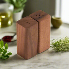 Load image into Gallery viewer, Acacia Wood Salt &amp; Pepper Shakers on Base [Online Only]
