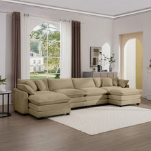 Load image into Gallery viewer, Modern Oversized Modular Cushion Sofa With Ottoman [Online Only]
