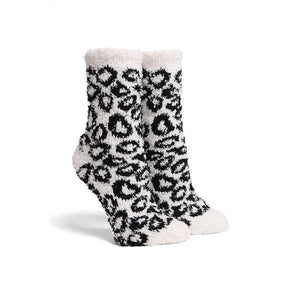 Luxury Soft Leopard Pattern Mini Crew Winter Socks