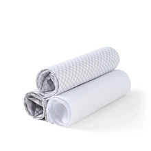 Load image into Gallery viewer, Men's Cotton Solid, Striped &amp; Plaid Gray Handkerchiefs 3 Pcs Set
