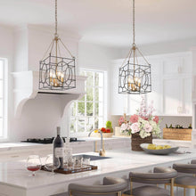 Load image into Gallery viewer, Zarelle 4-Light Gold Chandelier
