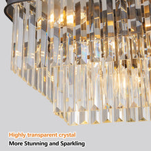 Load image into Gallery viewer, Rectangular Crystal Chandelier Adjustable [Online Only]
