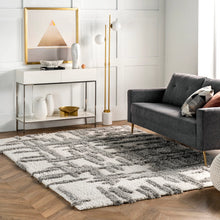 Load image into Gallery viewer, 4x6 Lydia High Low Modern Soft Shaggy Area Rug
