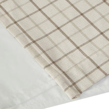 Load image into Gallery viewer, Plaid Faux Leather Tab Top Curtain Panel with Fleece Lining [Online Only]
