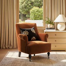 Load image into Gallery viewer, Eloise 30' Pleated Sock Arm Accent Armchair, Burnt Orange Performance Velvet [Online Only]
