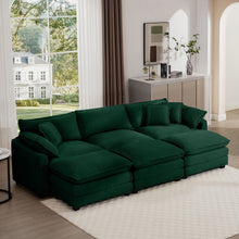 Load image into Gallery viewer, Modern Oversized Modular Cushion Sofa With Ottoman [Online Only]
