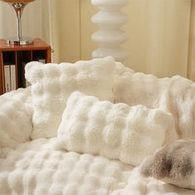 Load image into Gallery viewer, Fennco Styles Luxury Faux Fur Decorative Filled Throw Pillow 18" W x 18" L [Online Only]
