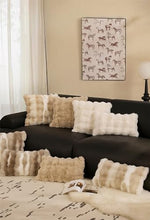 Load image into Gallery viewer, Fennco Styles Luxury Faux Fur Decorative Filled Throw Pillow 18" W x 18" L [Online Only]
