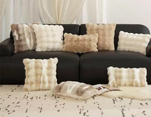Load image into Gallery viewer, Fennco Styles Luxury Faux Fur Decorative Filled Throw Pillow 18" W x 18" L [Online Only]
