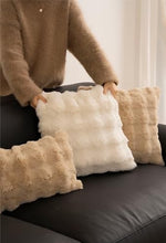 Load image into Gallery viewer, Fennco Styles Luxury Faux Fur Decorative Filled Throw Pillow 18" W x 18" L [Online Only]
