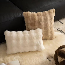Load image into Gallery viewer, Fennco Styles Luxury Faux Fur Decorative Filled Throw Pillow 18" W x 18" L [Online Only]
