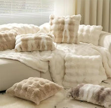 Load image into Gallery viewer, Fennco Styles Luxury Faux Fur Decorative Filled Throw Pillow 18" W x 18" L [Online Only]
