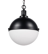 Load image into Gallery viewer, Aaron Black Glass &amp; Metal Dimmable Pendant Light
