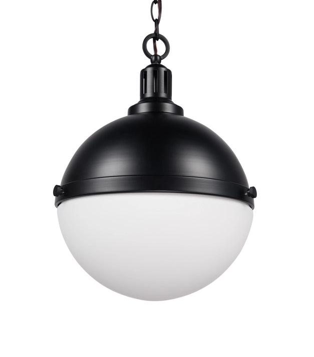 Aaron Black Glass & Metal Dimmable Pendant Light (2 Colors)