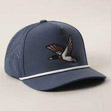 Load image into Gallery viewer, Navy Flying Mallard Embroidered Rope Strap Trucker Hat
