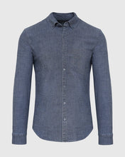 Load image into Gallery viewer, Long Sleeve Chambray Shirt Medium Indigo Wash
