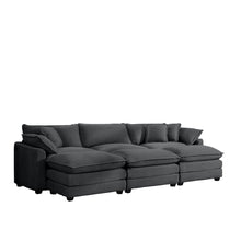 Load image into Gallery viewer, Modern Oversized Modular Cushion Sofa With Ottoman [Online Only]
