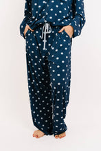 Load image into Gallery viewer, Navy Polkadot Women's Bamboo Pajama Set
