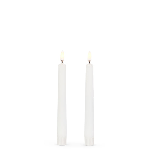 Flameless White Taper Candle 7