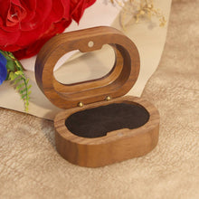 Load image into Gallery viewer, Oval Walnut Wooden Ring Box
