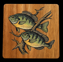 Load image into Gallery viewer, Acacia Wood Coasters Duck Fishing Hunting
