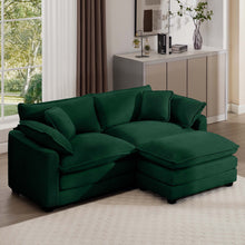 Load image into Gallery viewer, Modern Oversized Modular Cushion Sofa With Ottoman [Online Only]
