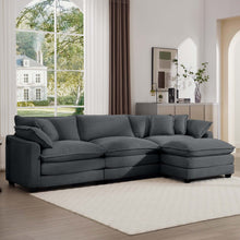 Load image into Gallery viewer, Modern Oversized Modular Cushion Sofa With Ottoman [Online Only]
