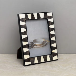 Black Fish Horn & Bone Photo Frame 5x7