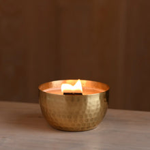 Load image into Gallery viewer, Pumpkin &amp; Persimmons Solid Brass 14oz Pure Soy Candle
