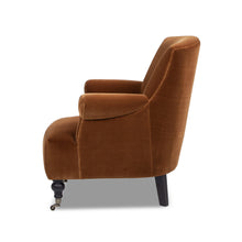 Load image into Gallery viewer, Eloise 30' Pleated Sock Arm Accent Armchair, Burnt Orange Performance Velvet [Online Only]
