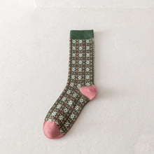 Load image into Gallery viewer, Green Patterned Socks (4 styles)
