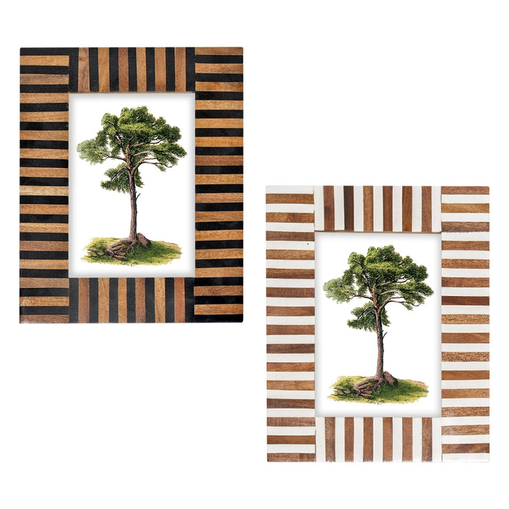 4x6 Wood Striped Frame (2 colors)