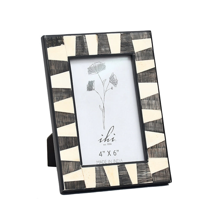 Black Horn & Bone Photo Frame 4x6
