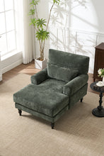 Load image into Gallery viewer, Modern Chaise Lounge Upholstered Sofa Recliner Chair in Green [Online Only]

